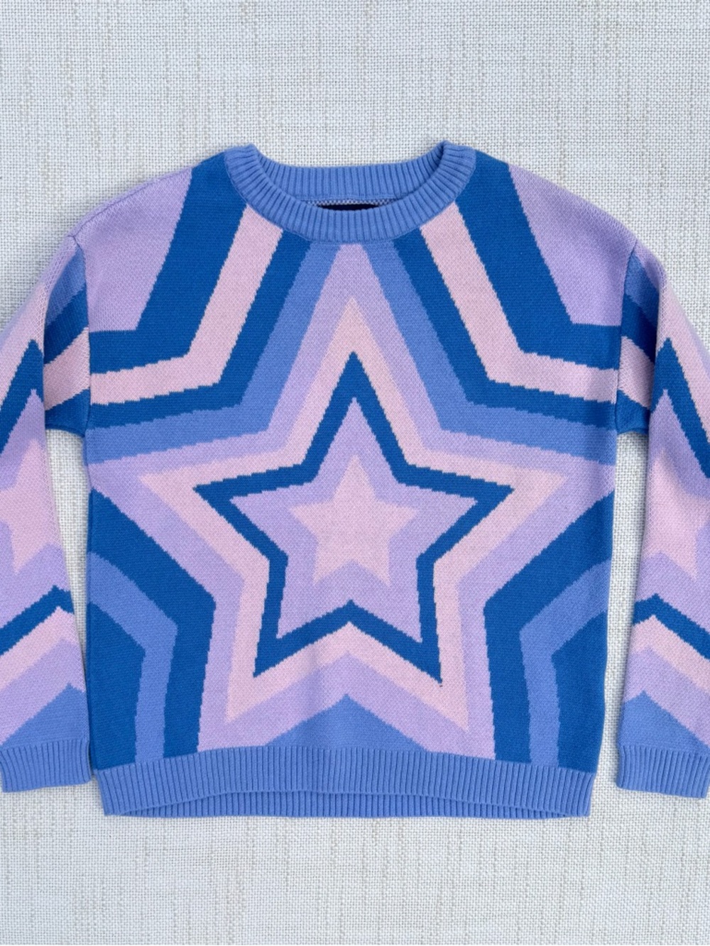 Andy & Evan Lavender and Blue Cozy Knit Sweater size 8